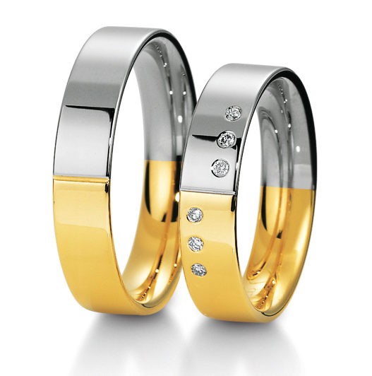 Alliances or blanc et jaune