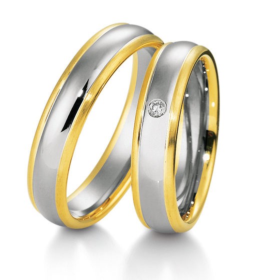 Alliances or blanc et jaune