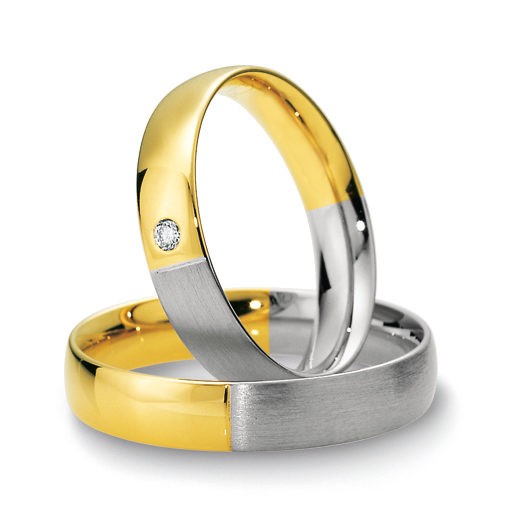 Alliances or blanc et jaune