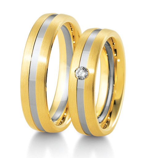 Alliances or blanc et jaune