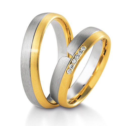 Alliances or blanc et jaune