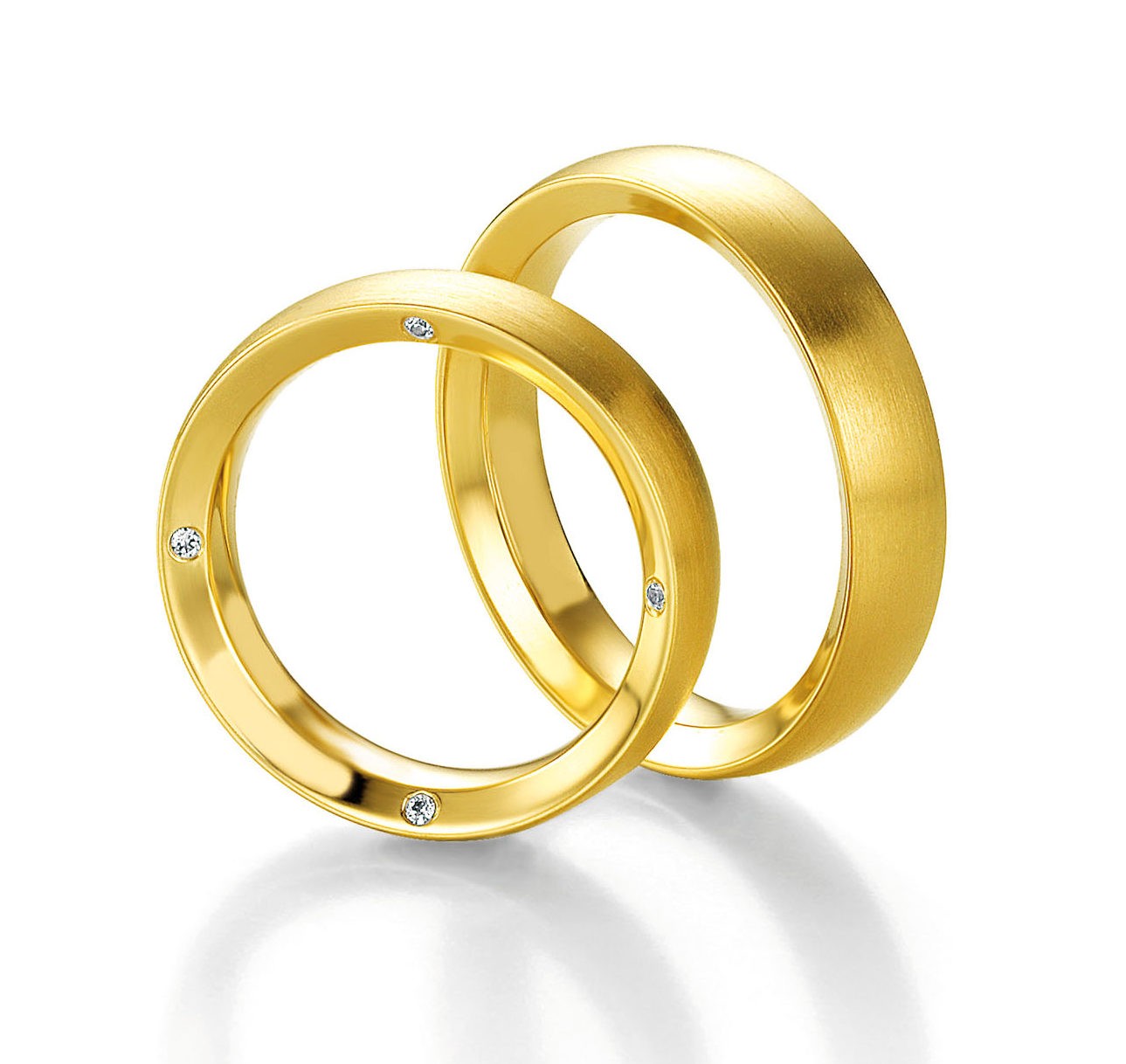 Alliances or blanc et jaune