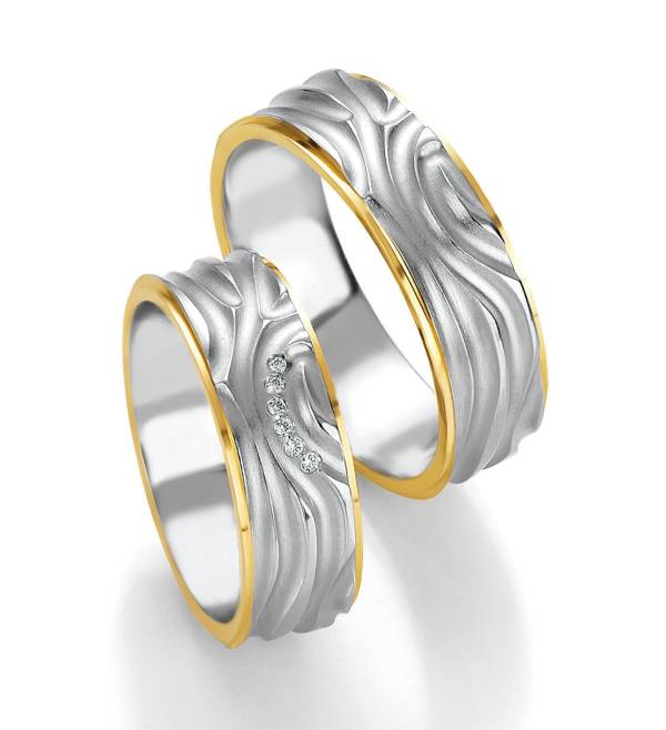 Alliances or blanc et jaune