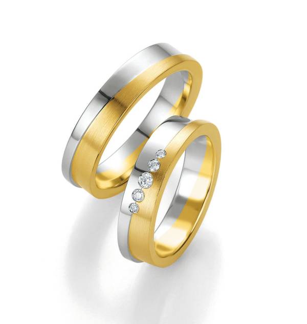 Alliances or blanc et jaune