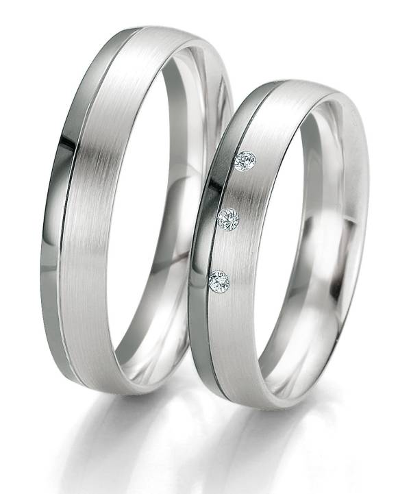 Alliances or blanc et gris