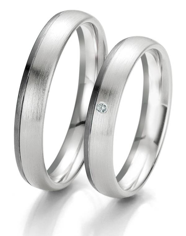 Alliances or blanc et gris