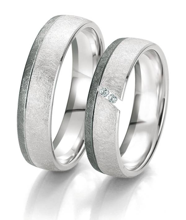 Alliances or blanc et gris