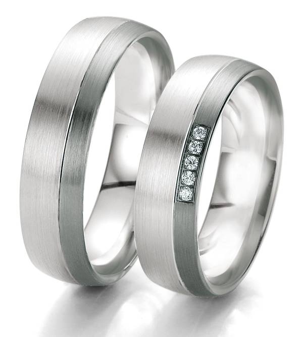 Alliances or blanc et gris