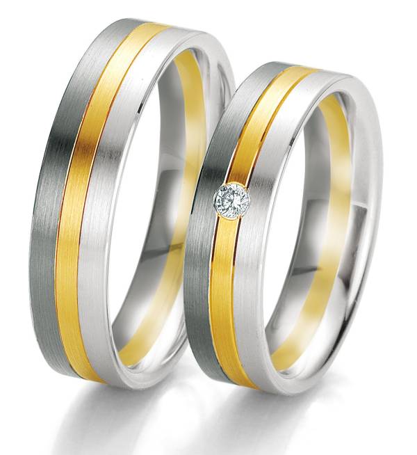 Alliances or blanc et jaune