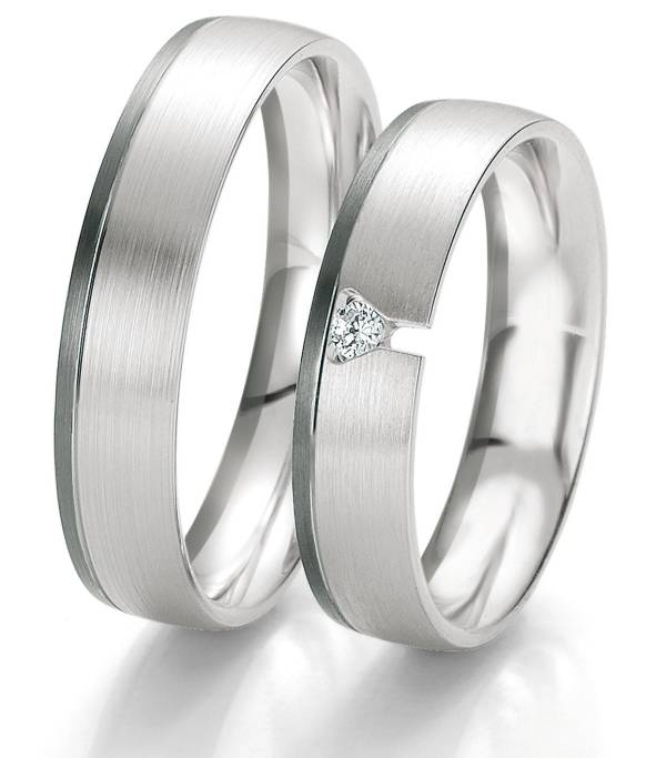 Alliances or blanc et gris