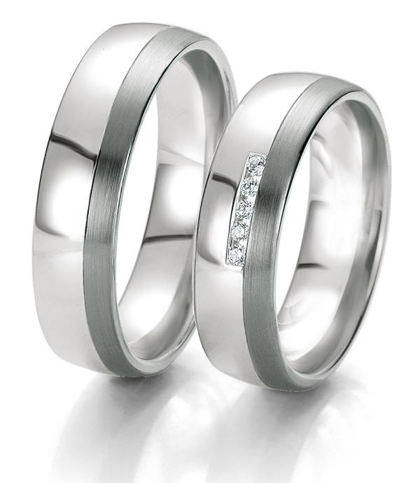 Alliances or blanc et gris