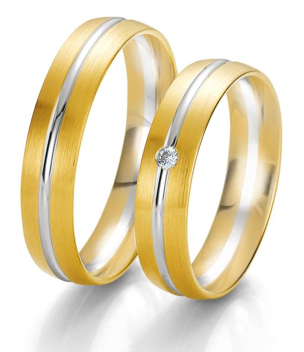 Alliances or blanc et jaune