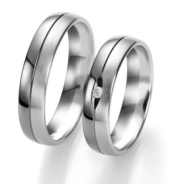 Alliances or blanc et gris