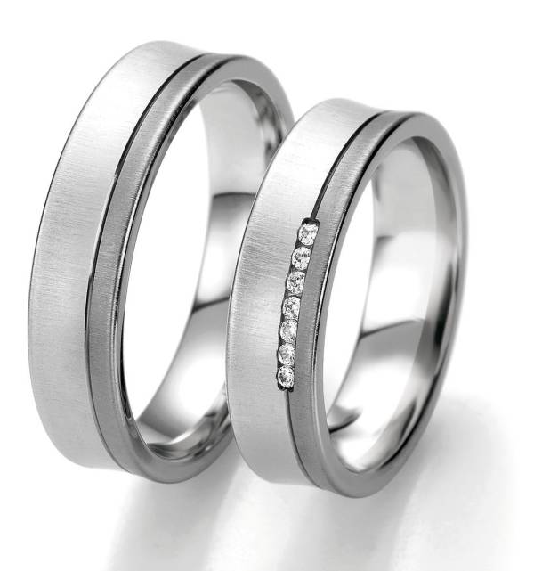 Alliances or blanc et gris