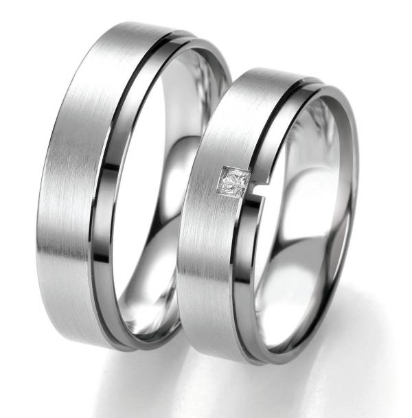 Alliances or blanc et gris