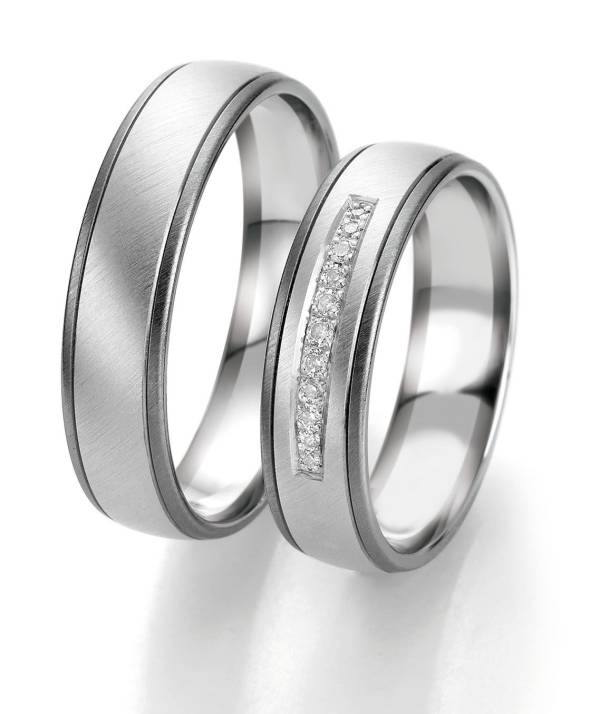 Alliances or blanc et gris