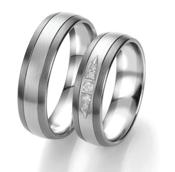 Alliances or blanc et gris