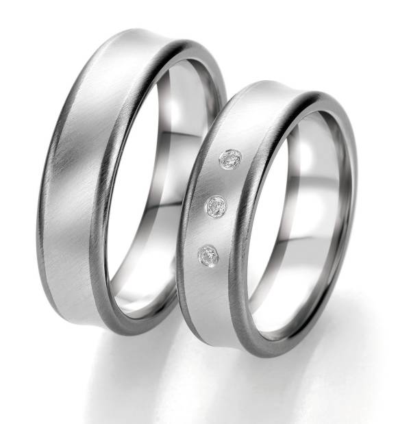 Alliances or blanc et gris