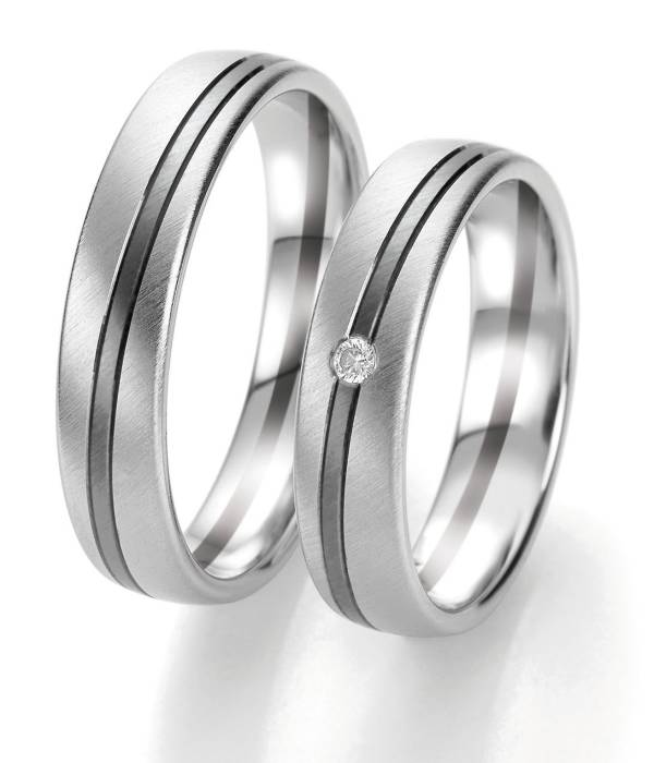 Alliances or blanc et gris