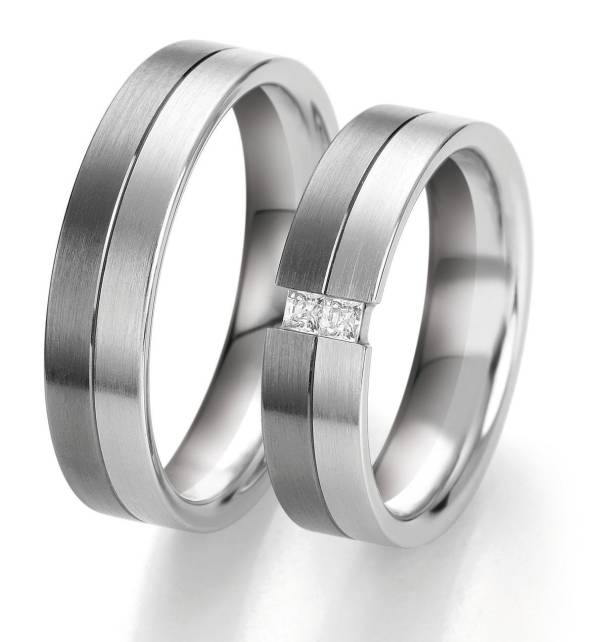 Alliances or blanc et gris