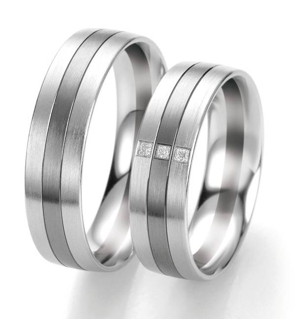 Alliances or blanc et gris