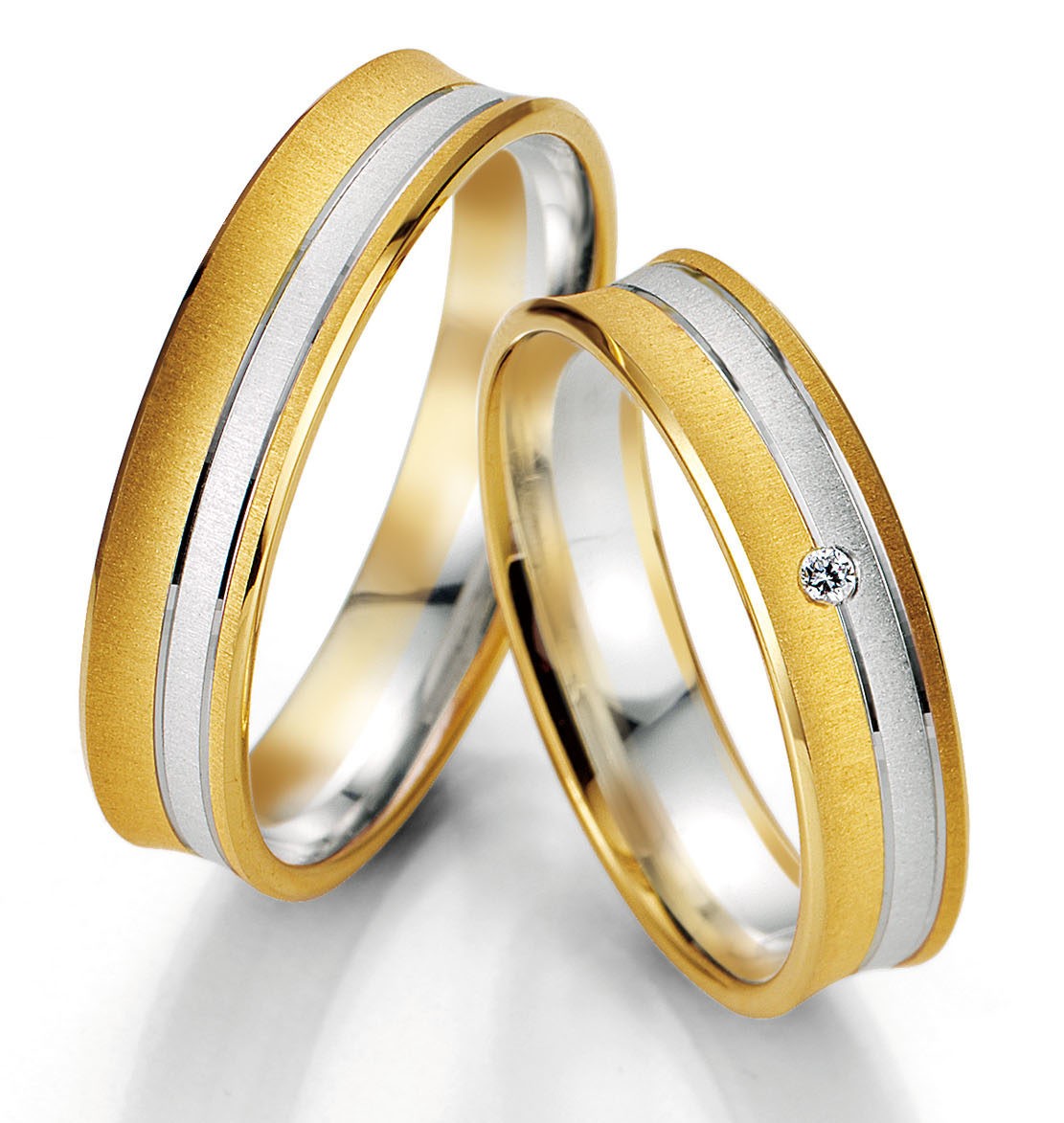 Alliances or blanc et jaune