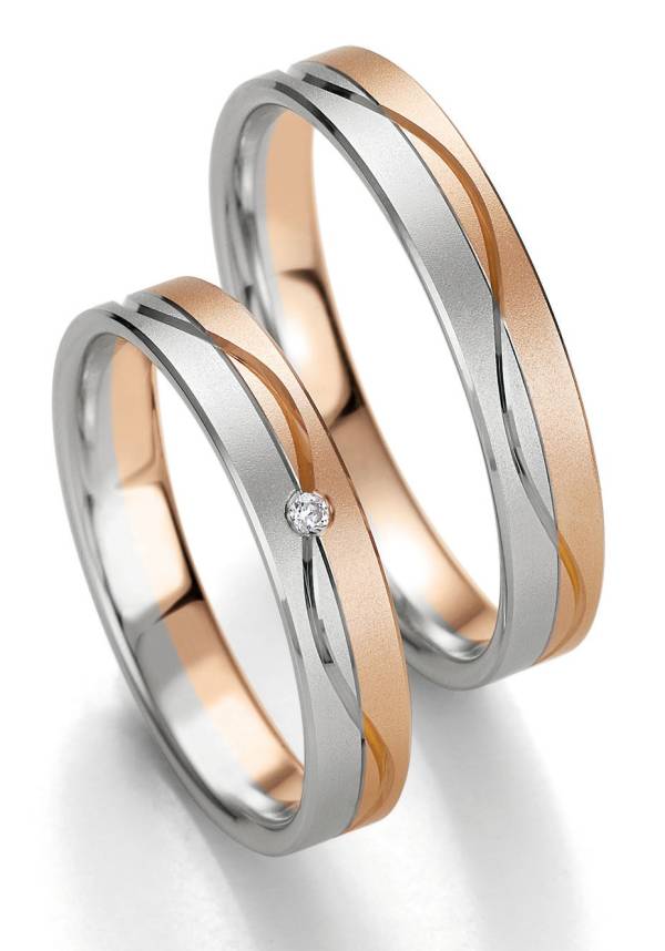 Trauringe aus Weiß- und Roségold