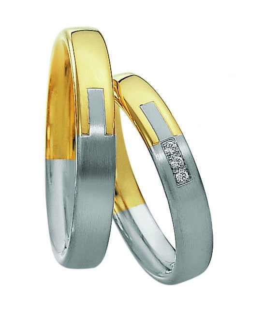 Alliances or blanc et jaune