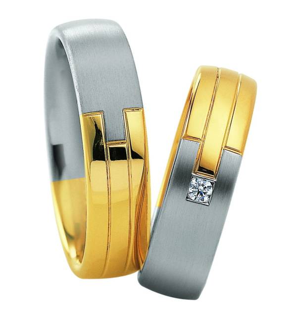 Alliances or blanc et jaune