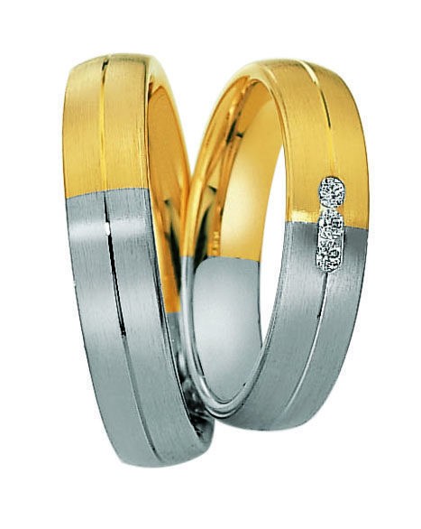 Alliances or blanc et jaune