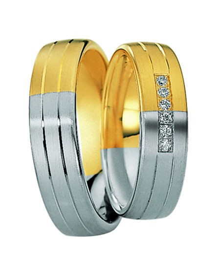 Alliances or blanc et jaune