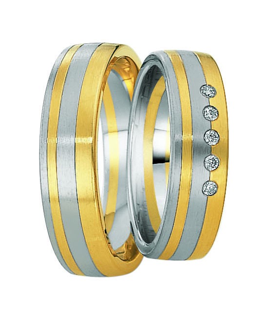 Alliances or blanc et jaune