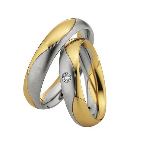 Alliances or blanc et jaune