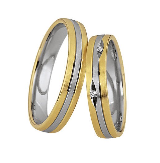 Alliances or blanc et jaune