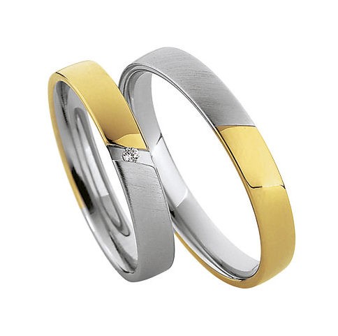 Alliances or blanc et jaune