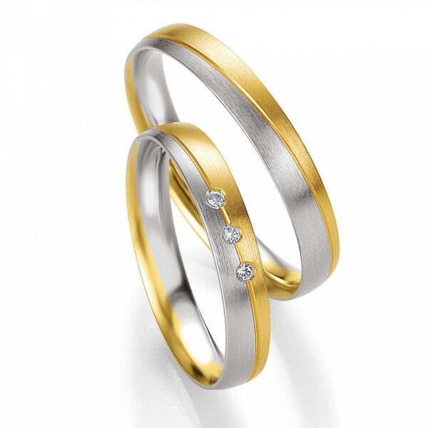 Alliances or blanc et jaune Gold Jewellery