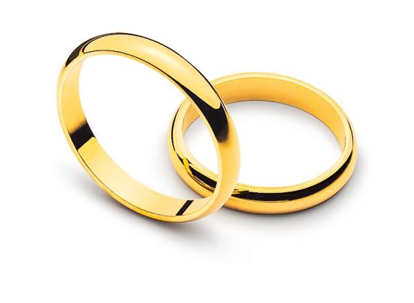 Alliances or jaune 750/18 ct. demi bombée, 3.4 mm