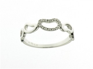 Bague Or blanc 750/18 ct avec 15 Diamant(s) taille brillant 0.075 ct.