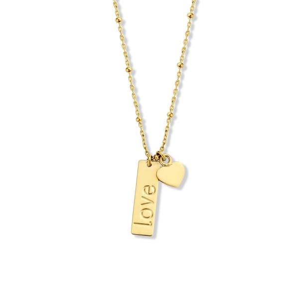 Collier Love or jaune 750/18 ct.