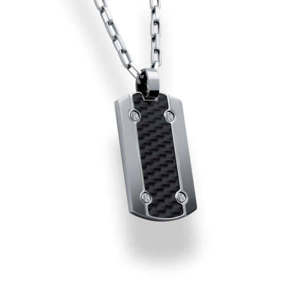 ROCHET - Collier DEFENDER, acier et carbone, 50 cm