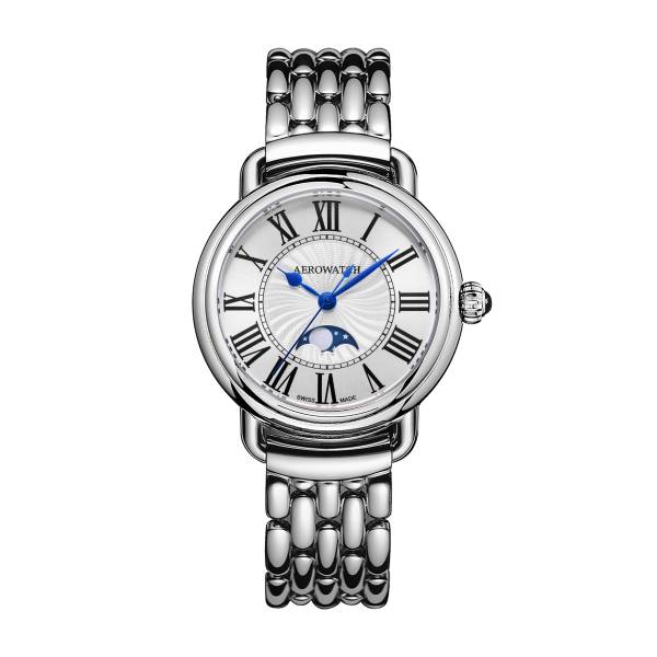Aerowatch 1942 Lady Moon Phase bracelet acier