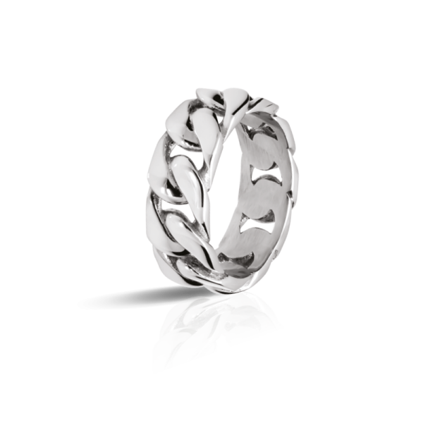 ROCHET - Bague DANDY, acier, poli, 8mm