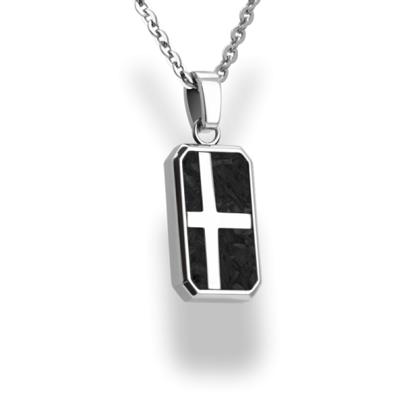 ROCHET - Collier Kingdom acier et carbone, 50 cm