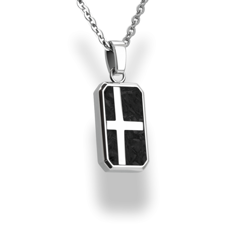 ROCHET - Collier Kingdom acier et carbone, 50 cm