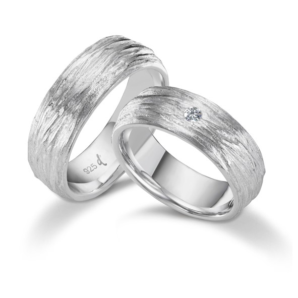 Alliances en argent 925, 7 mm