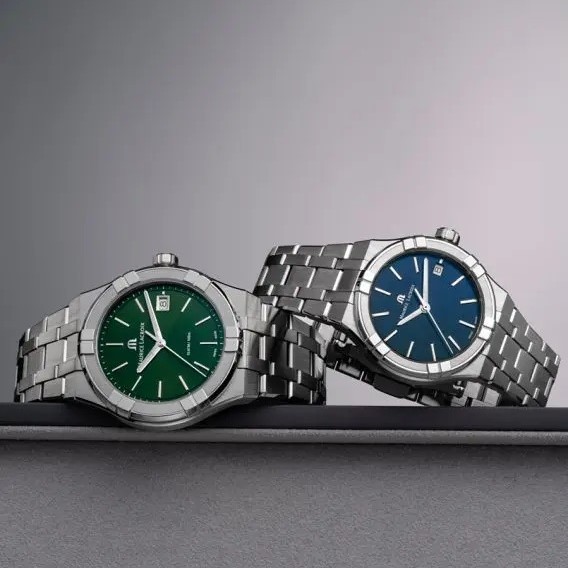 Maurice Lacroix AIKON Quartz, 40 mm, vert, bracelet en acier