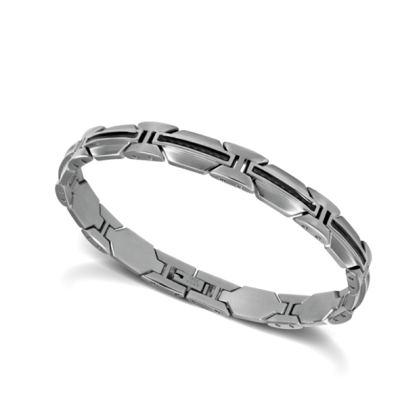 ROCHET - Bracelet Racing acier et carbone, 21 cm