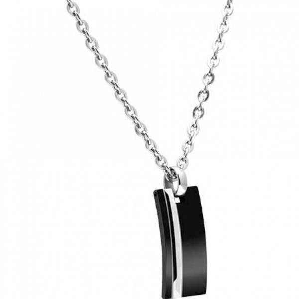 ROCHET - Collier TRINIDAD acier PVD noir, 50 cm