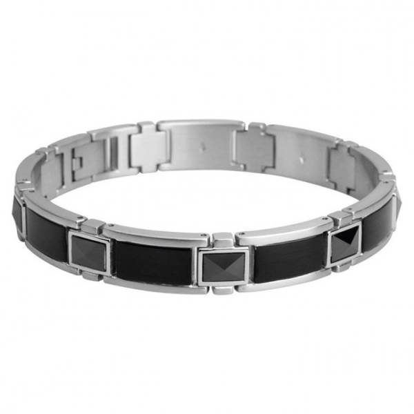 ROCHET - Bracelet APOLLO, acier avec céramique, 21 cm