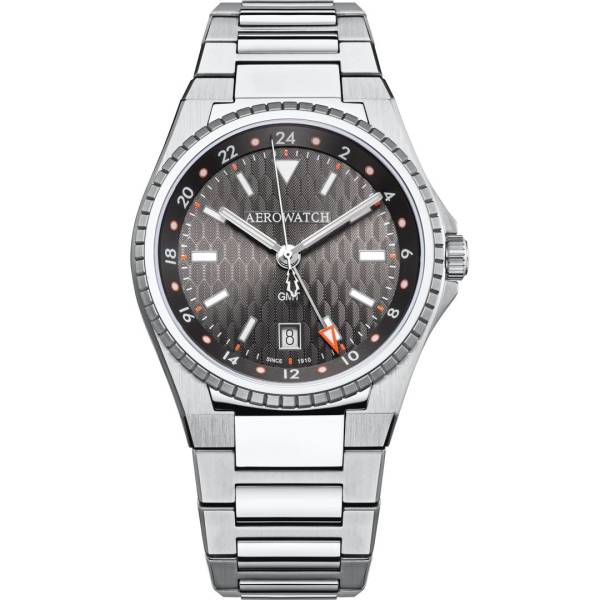 Aerowatch Milan GMT Sport quartz 41mm, bracelet acier